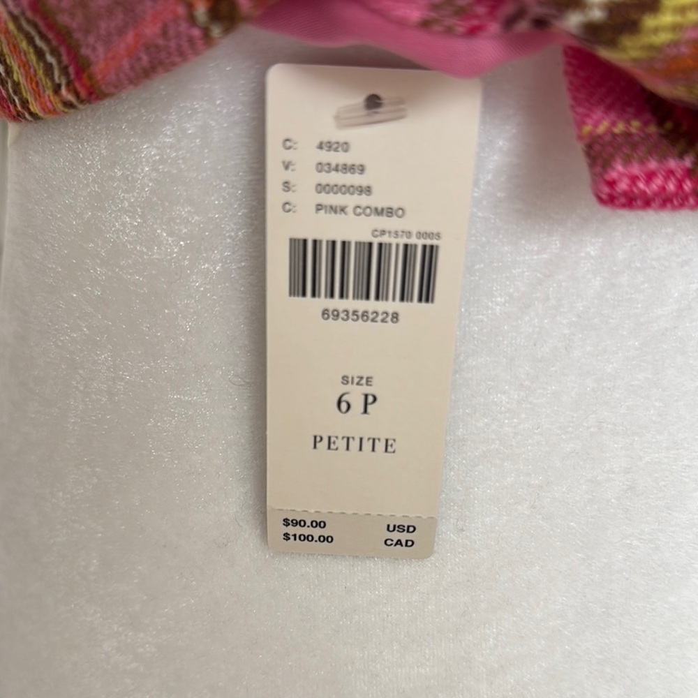 Plaid Pink Sleeveless Top - Picture 2 of 3